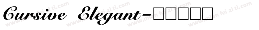 Cursive Elegant字体转换